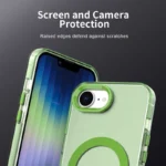 iPhone 17e / 16e Case Compatible with MagSafe Anti Drop Hybrid Phone Back Cover - Green