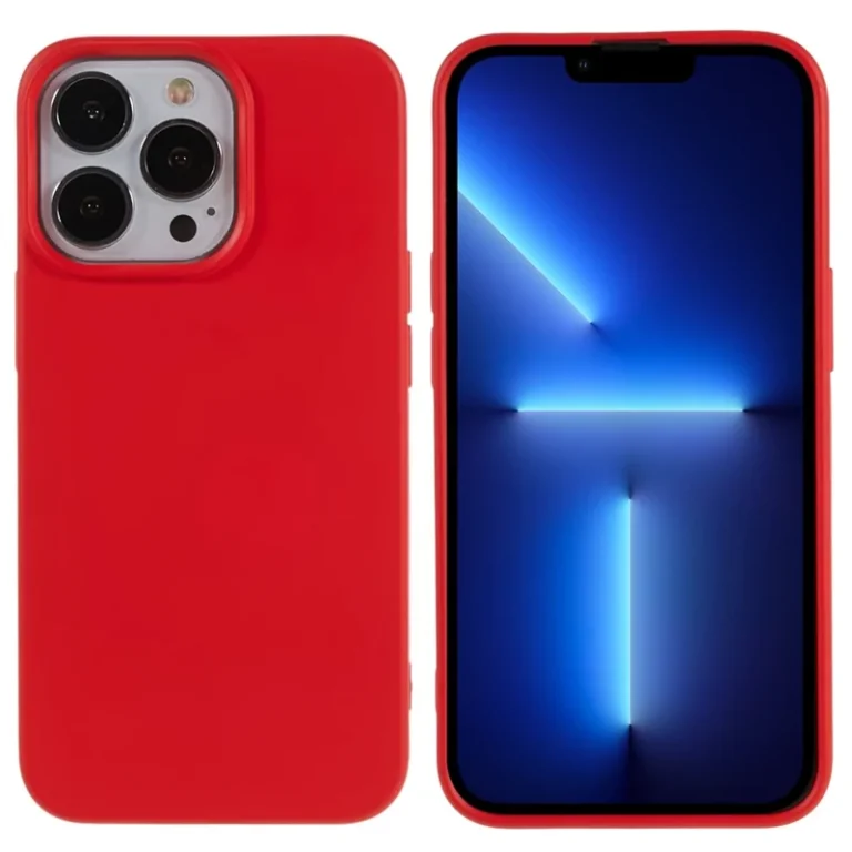 iPhone 13 Pro 6.1 inch Flexible TPU 2.0mm Phone Cover Scratch-resistant Protective Case - Red