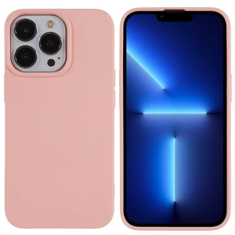 iPhone 13 Pro 6.1 inch Flexible TPU 2.0mm Phone Cover Scratch-resistant Protective Case - Pink