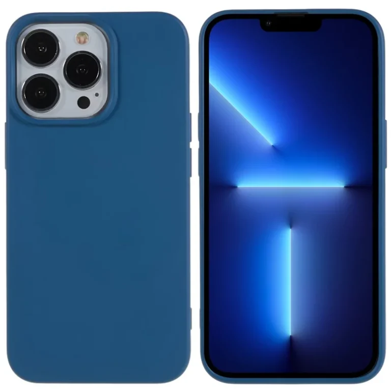 iPhone 13 Pro 6.1 inch Flexible TPU 2.0mm Phone Cover Scratch-resistant Protective Case - Blue