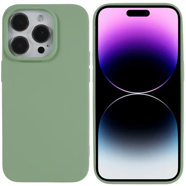 2.0mm Thickness Anti-drop TPU Case for iPhone 14 Pro, Scratch-resistant Phone Cover - Green