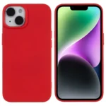 2.0mm Thickness Well-protected TPU Case for iPhone 14, Solid Color Drop-resistant Phone Cover - Red