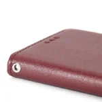 iPhone 17e / 16e Case Wallet Stand View PU Leather Phone Cover - Wine Red