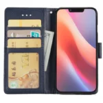 iPhone 17e / 16e Case Wallet Stand View PU Leather Phone Cover - Blue
