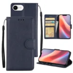 iPhone 17e / 16e Case Wallet Stand View PU Leather Phone Cover - Blue