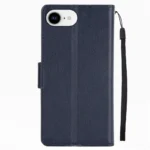 iPhone 17e / 16e Case Wallet Stand View PU Leather Phone Cover - Blue