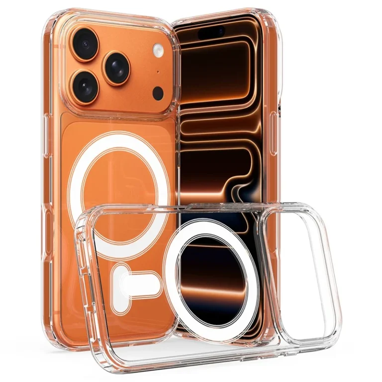 iPhone 17 Pro Clear Phone Case Compatible with MagSafe TPU+Acrylic Back Cover - Clear