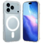 iPhone 17 Pro Clear Phone Case Compatible with MagSafe TPU+Acrylic Back Cover - Clear