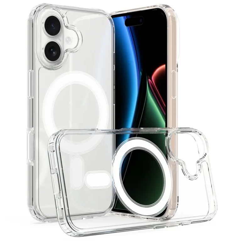 iPhone 17 Clear Phone Case Compatible with MagSafe TPU+Acrylic Back Cover - Clear