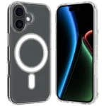 iPhone 17 Clear Phone Case Compatible with MagSafe TPU+Acrylic Back Cover - Clear