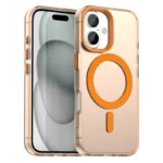 iPhone 17 Case Compatible with MagSafe Anti Drop Hybrid Phone Back Cover - Orange