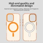 iPhone 17 Case Compatible with MagSafe Anti Drop Hybrid Phone Back Cover - Orange