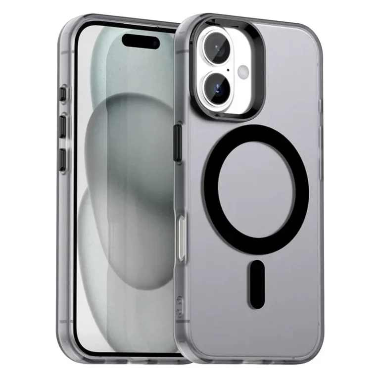 iPhone 17 Case Compatible with MagSafe Anti Drop Hybrid Phone Back Cover - Black