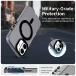 iPhone 17 Case Compatible with MagSafe Anti Drop Hybrid Phone Back Cover - Black
