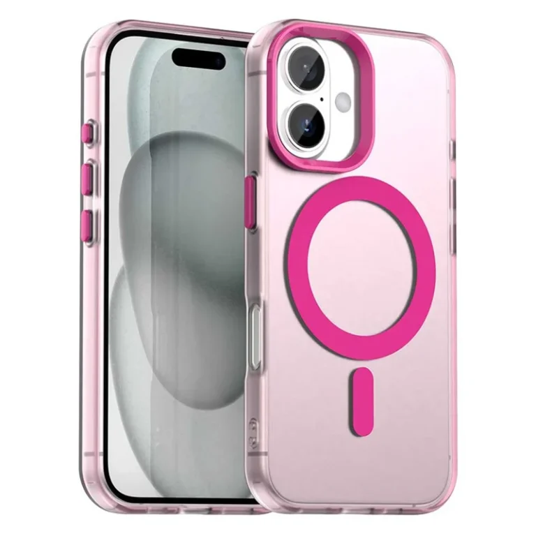 iPhone 17 Case Compatible with MagSafe Anti Drop Hybrid Phone Back Cover - Red