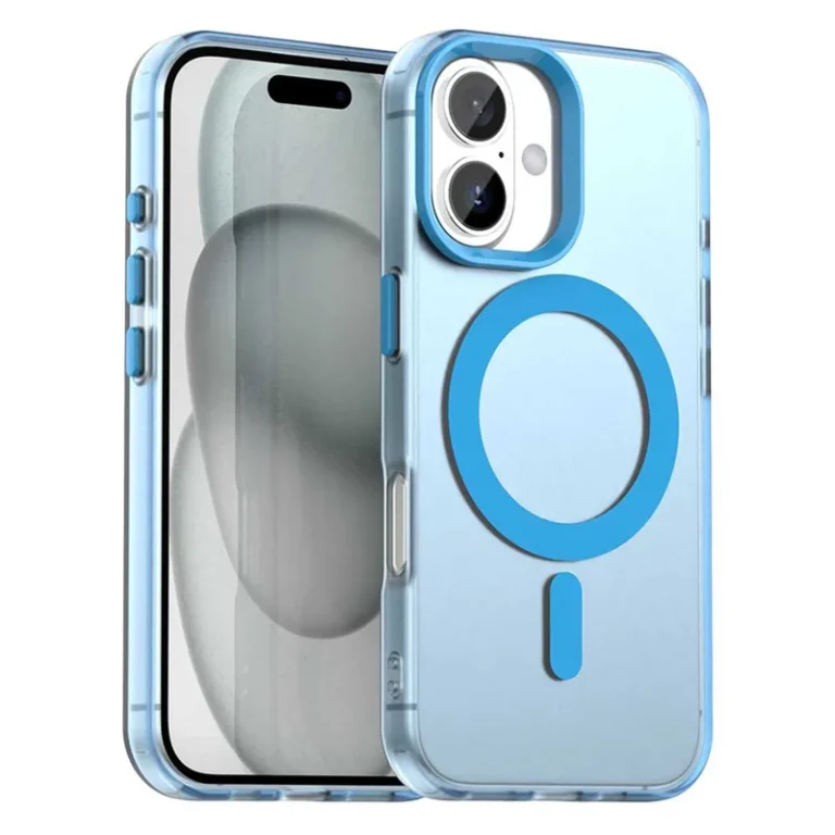iPhone 17 Case Compatible with MagSafe Anti Drop Hybrid Phone Back Cover - Blue