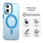 iPhone 17 Case Compatible with MagSafe Anti Drop Hybrid Phone Back Cover - Blue