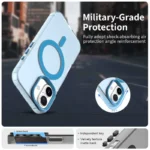 iPhone 17 Case Compatible with MagSafe Anti Drop Hybrid Phone Back Cover - Blue