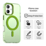 iPhone 17 Case Compatible with MagSafe Anti Drop Hybrid Phone Back Cover - Green