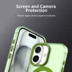 iPhone 17 Case Compatible with MagSafe Anti Drop Hybrid Phone Back Cover - Green