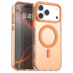 iPhone 17 Pro Case Compatible with MagSafe Anti Drop Hybrid Phone Back Cover - Orange