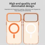 iPhone 17 Pro Case Compatible with MagSafe Anti Drop Hybrid Phone Back Cover - Orange