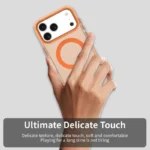 iPhone 17 Pro Case Compatible with MagSafe Anti Drop Hybrid Phone Back Cover - Orange