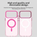 iPhone 17 Pro Case Compatible with MagSafe Anti Drop Hybrid Phone Back Cover - Red