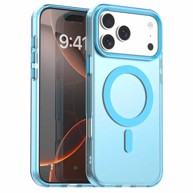 iPhone 17 Pro Case Compatible with MagSafe Anti Drop Hybrid Phone Back Cover - Blue