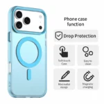 iPhone 17 Pro Case Compatible with MagSafe Anti Drop Hybrid Phone Back Cover - Blue