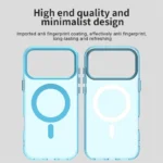 iPhone 17 Pro Case Compatible with MagSafe Anti Drop Hybrid Phone Back Cover - Blue