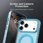 iPhone 17 Pro Case Compatible with MagSafe Anti Drop Hybrid Phone Back Cover - Blue