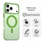 iPhone 17 Pro Case Compatible with MagSafe Anti Drop Hybrid Phone Back Cover - Green
