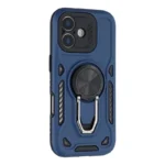 iPhone 17 Case with Kickstand Shockproof TPU + PC Phone Back Cover - Navy Blue