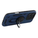 iPhone 17 Case with Kickstand Shockproof TPU + PC Phone Back Cover - Navy Blue