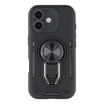 iPhone 17 Case with Kickstand Shockproof TPU + PC Phone Back Cover - Black