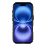 iPhone 16 Case with Kickstand Shockproof TPU + PC Phone Back Cover - Navy Blue
