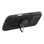 iPhone 16 Case with Kickstand Shockproof TPU + PC Phone Back Cover - Black