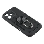 iPhone 16 Case with Kickstand Shockproof TPU + PC Phone Back Cover - Black