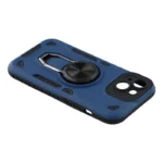 For iPhone 14 / 13 Case with Kickstand Shockproof TPU + PC Phone Back Cover - Navy Blue