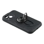 iPhone 14 / 13 Case with Kickstand Shockproof TPU + PC Phone Back Cover - Black