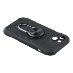 iPhone 15 Case with Kickstand Shockproof TPU + PC Phone Back Cover - Black