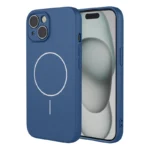 iPhone 15 Magnetic Case Anti Drop Soft TPU Phone Back Cover Compatible with MagSafe - Blue