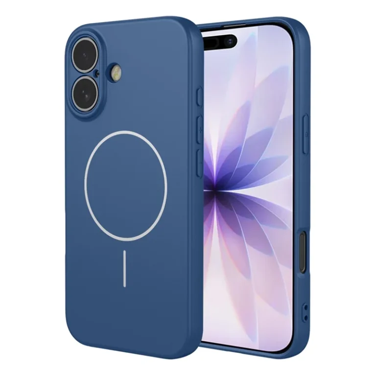 iPhone 17 Magnetic Case Anti Drop Soft TPU Phone Back Cover Compatible with MagSafe - Blue