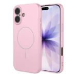 iPhone 17 Magnetic Case Anti Drop Soft TPU Phone Back Cover Compatible with MagSafe - Pink