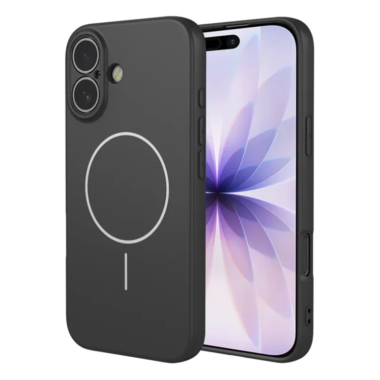 iPhone 17 Magnetic Case Anti Drop Soft TPU Phone Back Cover Compatible with MagSafe - Black