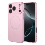 iPhone 17 Pro Magnetic Case Anti Drop Soft TPU Phone Back Cover Compatible with MagSafe - Pink