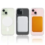 Clear Phone Case for iPhone 15 , Magnetic Ring Acrylic+TPU Phone Shell Cover Compatible with MagSafe