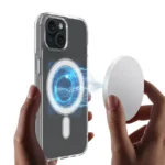Clear Phone Case for iPhone 15 , Magnetic Ring Acrylic+TPU Phone Shell Cover Compatible with MagSafe