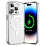 Phone Case Cover for iPhone 15 Pro , Compatible with MagSafe Magnetic Ring HD Clear Acrylic+TPU Phone Shell